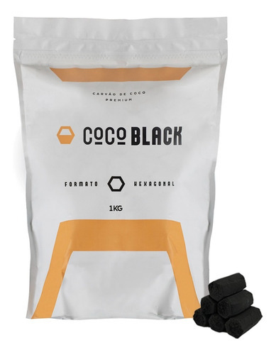 Carvão De Coco Para Narguilé Coco Black 1 Kg