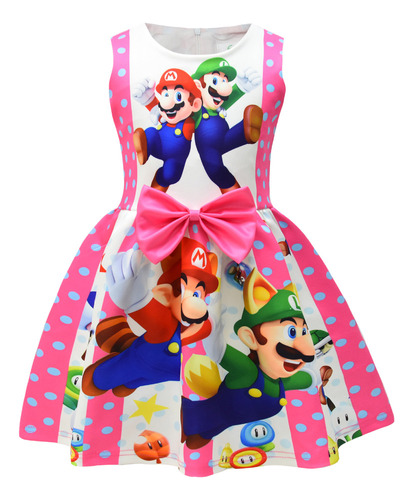 Vestido De Princesa De Super Mario Bros Para Niña 9271 0