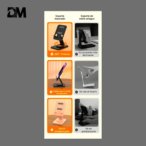 L-308 Soporte Para Celular Giro 360° Ajustable Anti-deslices