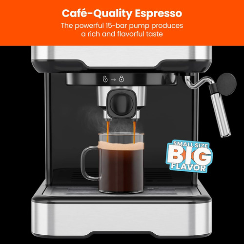 Máquina De Café Espresso 6 En 1 Con Vapor Chefman
