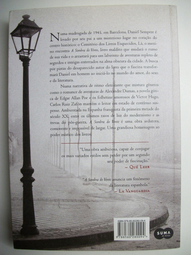 A Sombra Do Vento Carlos Ruiz Zafón C124 (Usado)