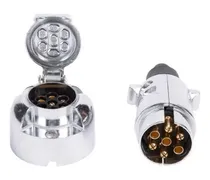 Comprar Ficha Trailer Enchufe Conector Metal 7 Vias Macho + Hembra