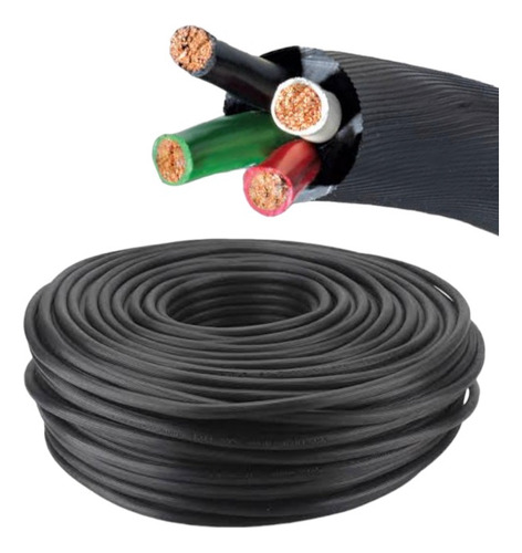 Cable Uso Rudo 4 X 14 Cobre X 25 Metros