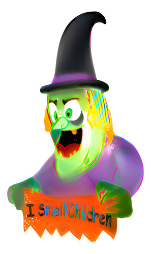 Decoracion De Exteriores Tematica Halloween Inflable Bruja