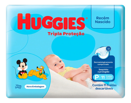 Fraldas Huggies Tripla Proteção P