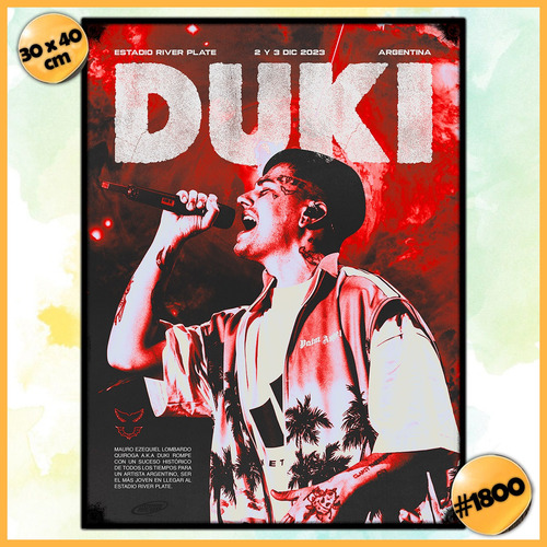Pack De 5 Posters 30 X 40 Duki Ysy A Ysysmo Trap Rap Poster