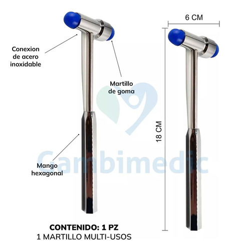 Xt Martillo Reflejos Buck Percusion Neurologico Doble Cabeza