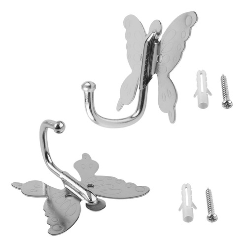 Mromax 2 Ganchos De Pared Estilo Mariposa Para Ropa, Perchas