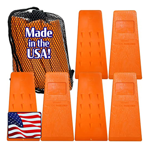 - Made In The Usa  - 5.5  Orange Spiked Tree Wedges For...