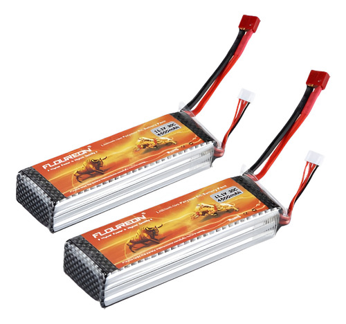 2 X 4500mah 3s 11.1v 30c Lipo Batería Pack T Enchufe Para Co