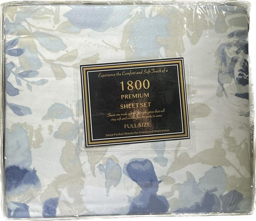 Sabanas 1800 Hilos Premium Estampada, King Size Ultra Soft Color 1015