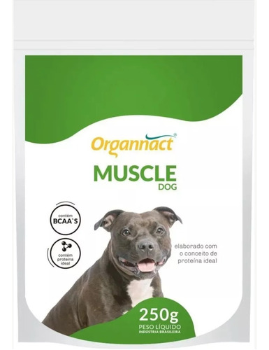  Suplemento Muscular Hipercalorico Muscle Dog 250g Organnact
