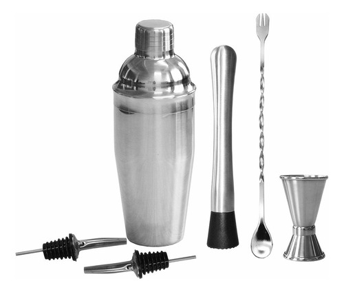 Set De 6 Cocteleras De Acero Inoxidable Bartender To 4003