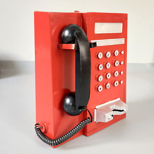 Modelo De Teléfono Fijo Montado En La Pared, 30,5 X Rojo