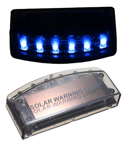 Coche Solar Antirrobo Alarma 6 Led Intermitente De Advertenc