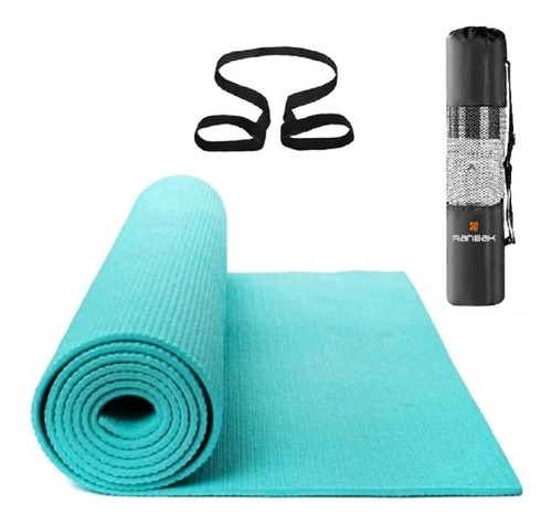 Colchoneta Mat Yoga Caucho Nbr 10mm Ranbak 732 Bolso+correa