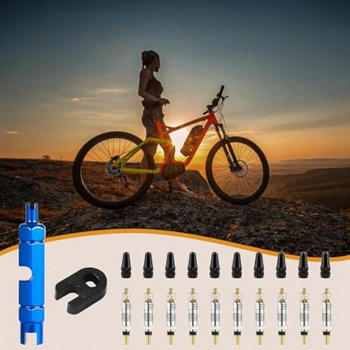 Núcleo De Válvula Crystally-10 Piezas Para Bicicleta Presta,