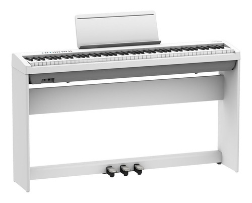 Piano Digital Roland Fp-30x Branco Móvel E Pedal Triplo Fp30 110V/220V