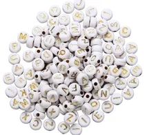 Comprar Dijes De Letras 200 Piezas Doradas Bisutería Pulseras
