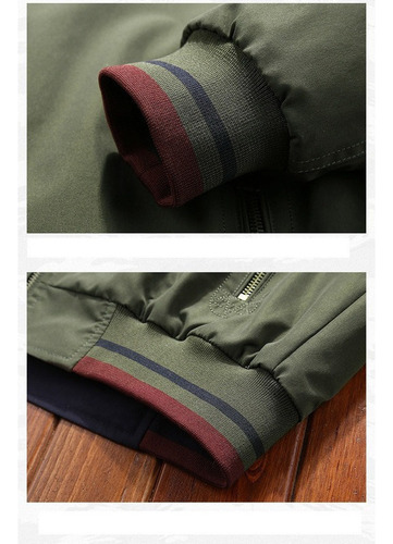 Jaqueta Casual Masculina Reversível Com Gola Alta
