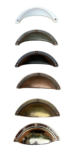 Imagen 3 de 3 de Tirador Cubeta Vintage Manija Herraje Cajón Mueble