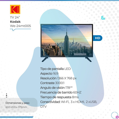 Televisor Kodak 24 Hd We-24mt005 Full