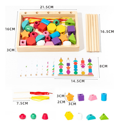 Juego De Rompecabezas Montessori Wooden Toys Que Combinan