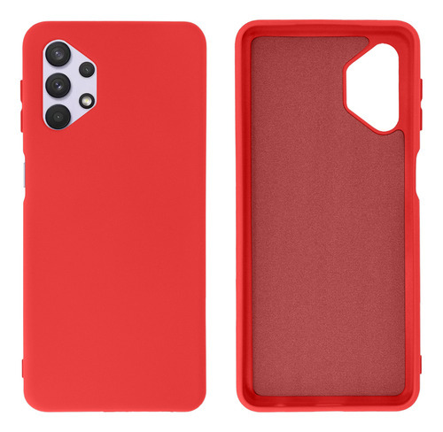 Funda para Galaxy A32 5g, interior aterciopelado de silicona, color rojo