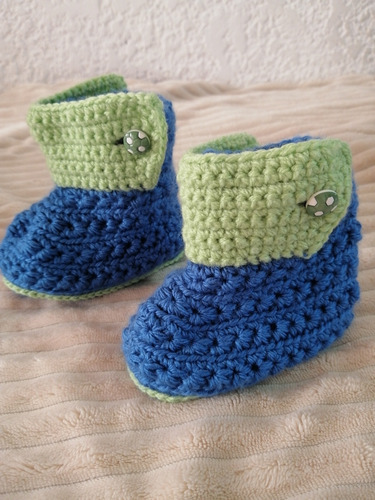 Botitas Para Bebe. Tejidas En Crochet 