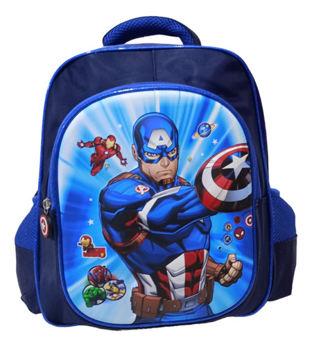 Mochila Con Luces Capitan America Importado Premiun