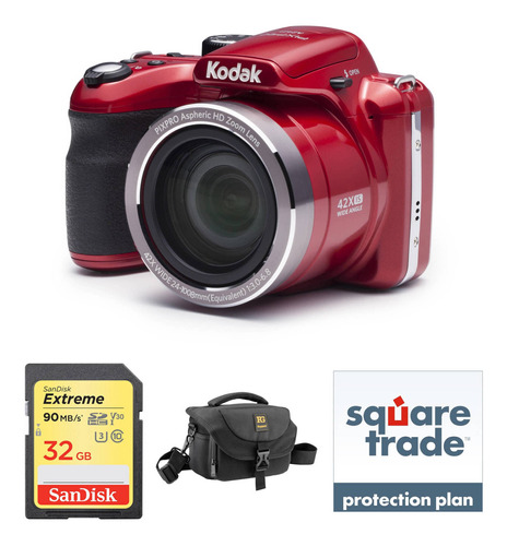 Kodak Pixpro Az421 Digital Camara Deluxe Kit (red)