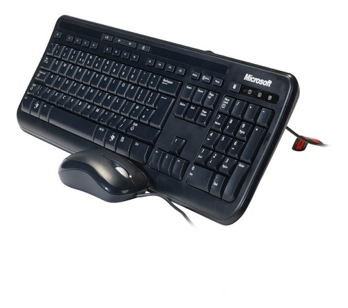 Imagen 6 de 6 de Combo Teclado Mouse Microsoft 600 Usb Con Cable En Español