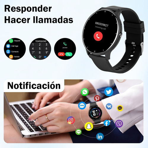 Smartwatch Reloj Deportivo Supercenter Zl02d De Silicona