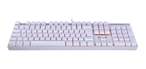 Imagem 3 de 3 de Teclado Gamer Redragon Mitra K551 Outemu Brown Pt/br Branco