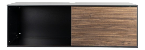 Móveis de TV modernos Floating Entertainment Center Color British Walnut Black Finish