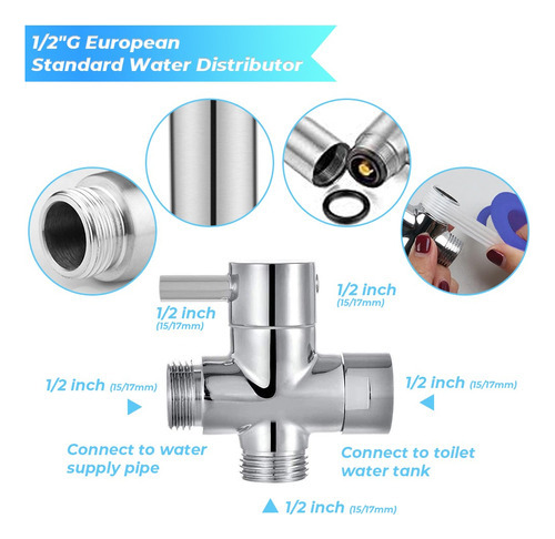 Ducha Bidet Árabe Inodoro Acero Inoxidable Llave Bidet Ducha