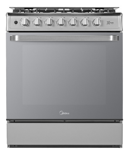 Estufa Midea De Piso Con Capelo 30 Xtreme Chef Silver Silver