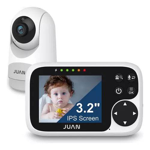 Monitor de bebé inalámbrico de 4,3 pulgadas con cámara Pan Tilt remota,  intercomunicador bidireccional, visión