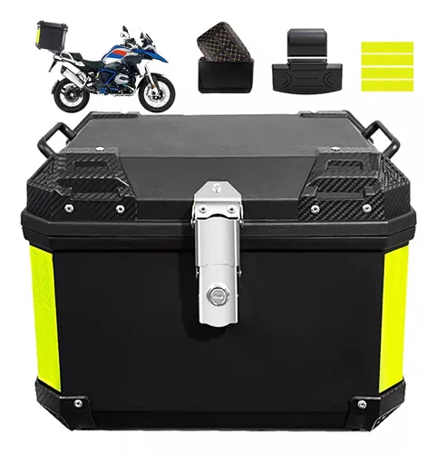 Caja Moto Para 2 Cascos Respaldo Acojinado Baul 45l 698