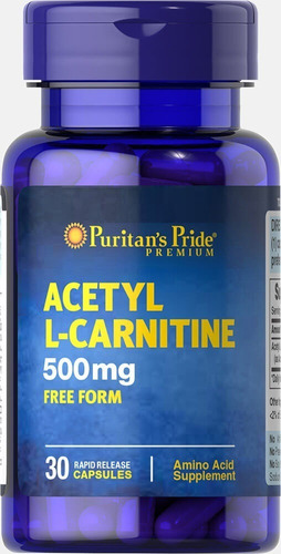 Puritan's Pride | Acetyl L-carnitine | 500mg | 30 Rapid Caps