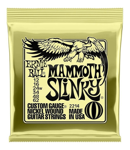 Imagem 1 de 2 de Encordoamento Ernie Ball 2214 Mammoth Slinky 12-62