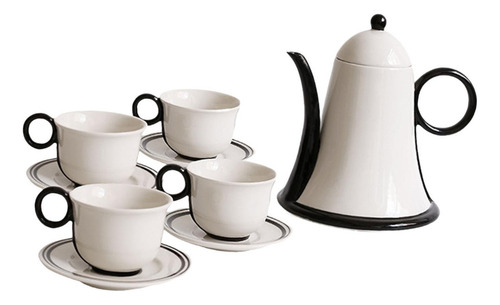Juego De Tetera De Cerámica Con Tazas, Juego De Con 4 Tazas