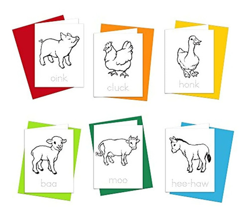 Tarjetas De Felicitación De Animales De Granja Para Niños