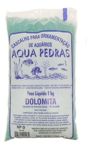 Areia Verde Para Aquários E Jardins Nº 0 - 1kg Aqua Pedras