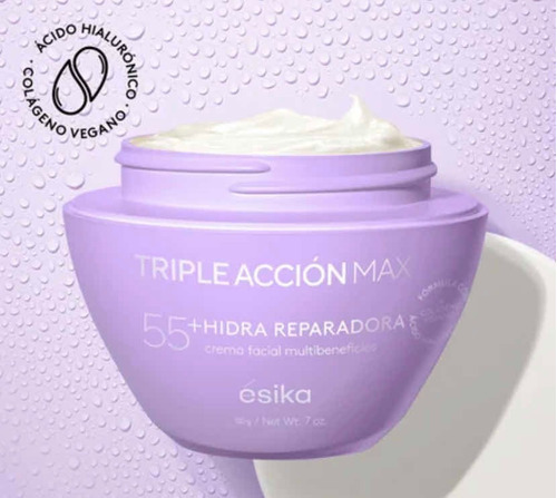 Esika Crema Facial Triple Acción 55+ Hidra Reparadora Momento De Aplicación Día/noche Tipo De Piel Todo Tipo De Piel