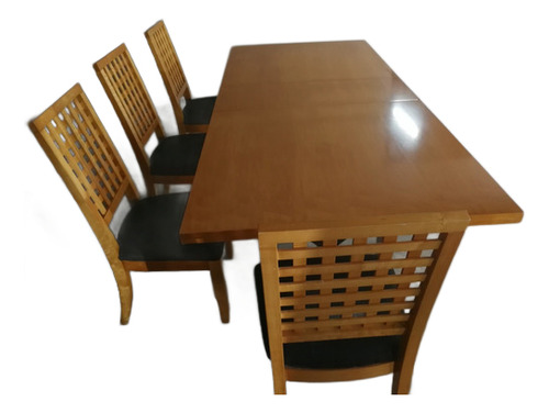 Comedor Rectangular De Madera Con 8 Sillas Negro (Usado)