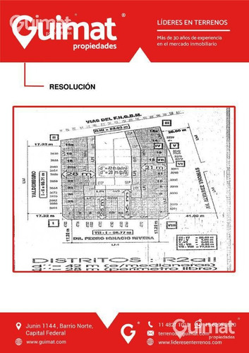 Imagen 7 de 9 de Terreno - Villa Urquiza - Lideres En Terrenos - Guimat Propiedades