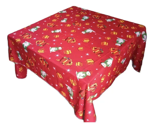 Manteles Navideños Estampados Mesa Cuadrada 150cm X 150cm