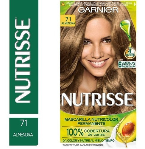 Kit Tinte Garnier  Nutrisse Nutrisse tono 71 almendra para cabello