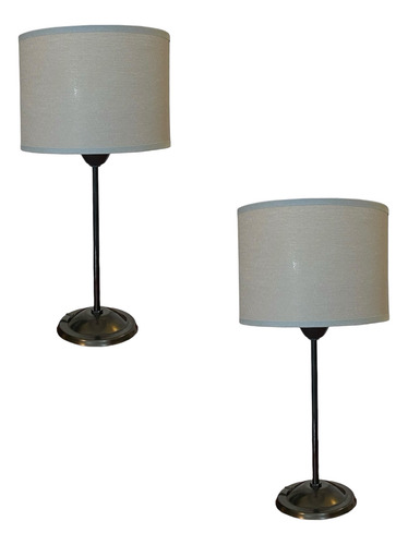 Combo 2 Veladores Modernos Dormitorio Redondo Negro Gris Negro Gris